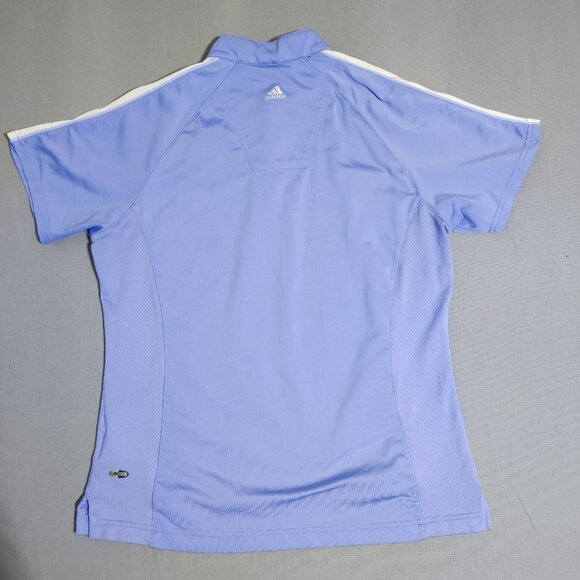 Adidas ClimaCool Active wear polo shirt women's M light purple short sleeve - Picture 5 of 13